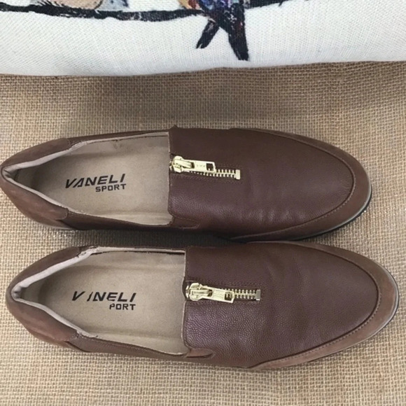 Vaneli Women’s Sport Quaver Brown Leather Slip-On Wesley Loafer Size 8N - Picture 9 of 11